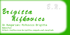 brigitta mifkovics business card